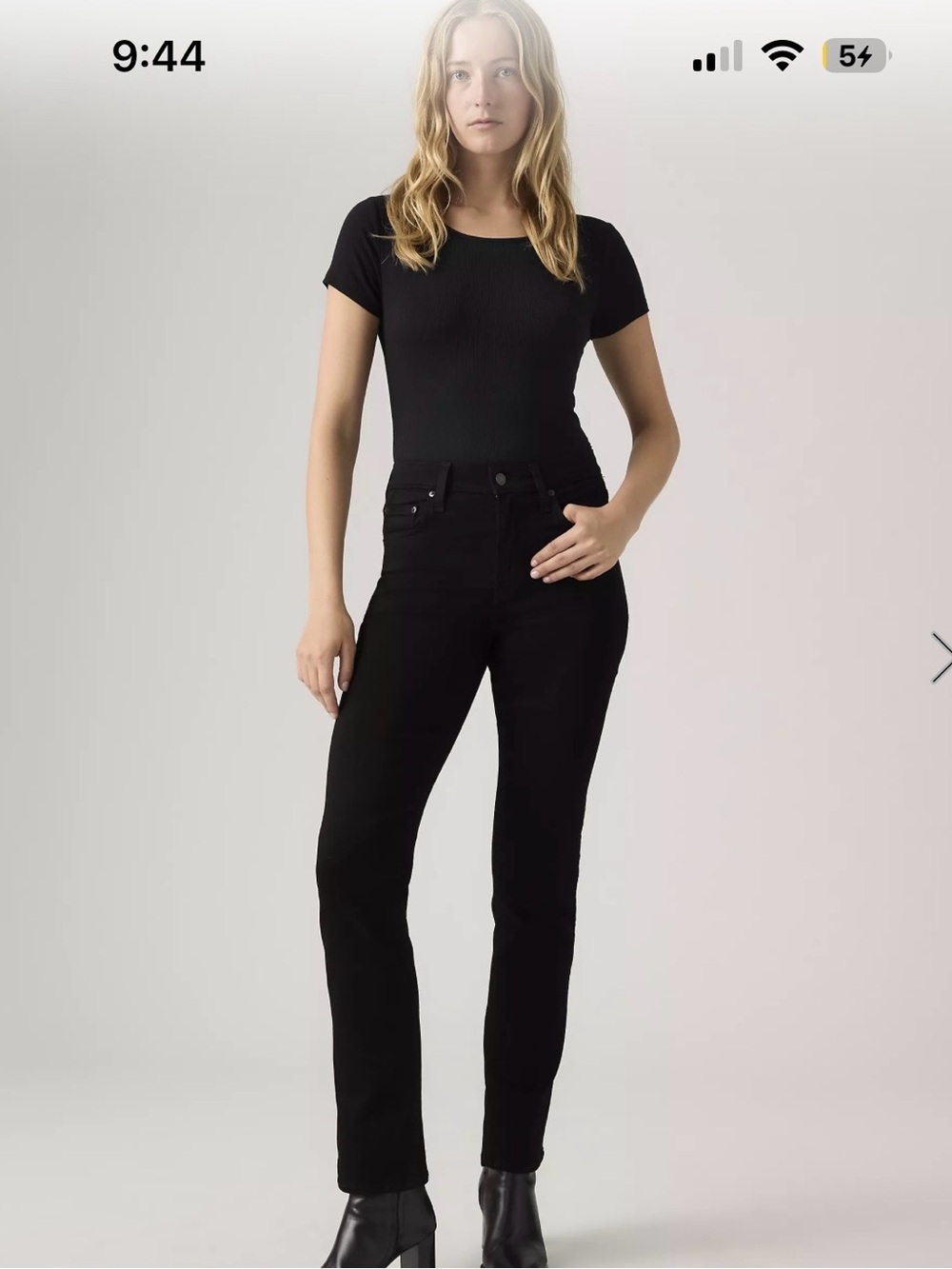 Levi’s high rise straight Jeans black